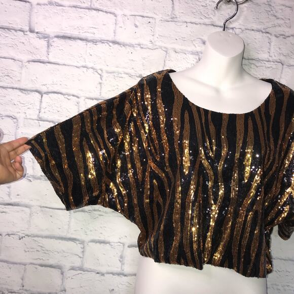 Sans Souci Gold Beaded Blouse - Picture 4 of 6